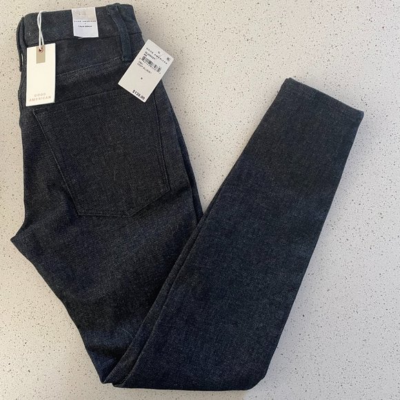 Good American Always Fits Skinny Jeans in Deep Blue Size 6-12 - Picture 1 of 2